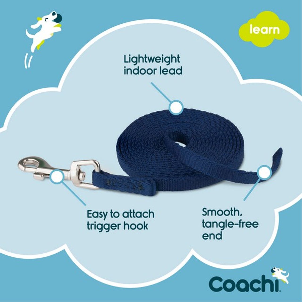 Coachi Puppy Training Line Navy 2.5m