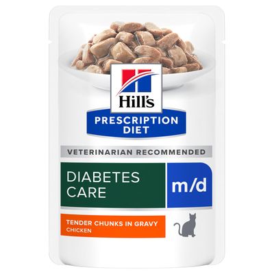 Hill's Prescription Diet M/D Diabetes / Weight Management Wet Cat Food Pouch
