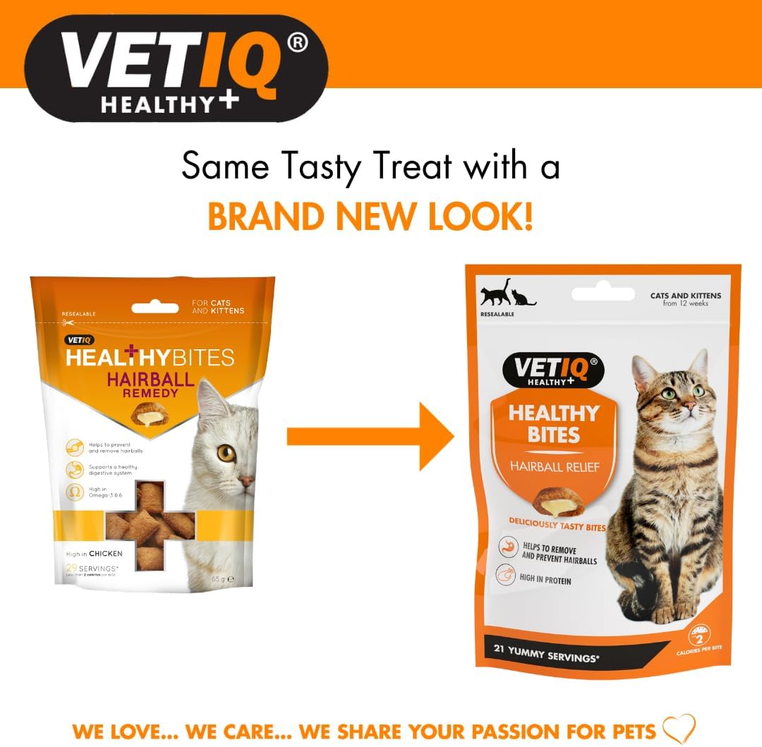 Vet IQ Healthy Bites Hairball Relief For Cats 65g