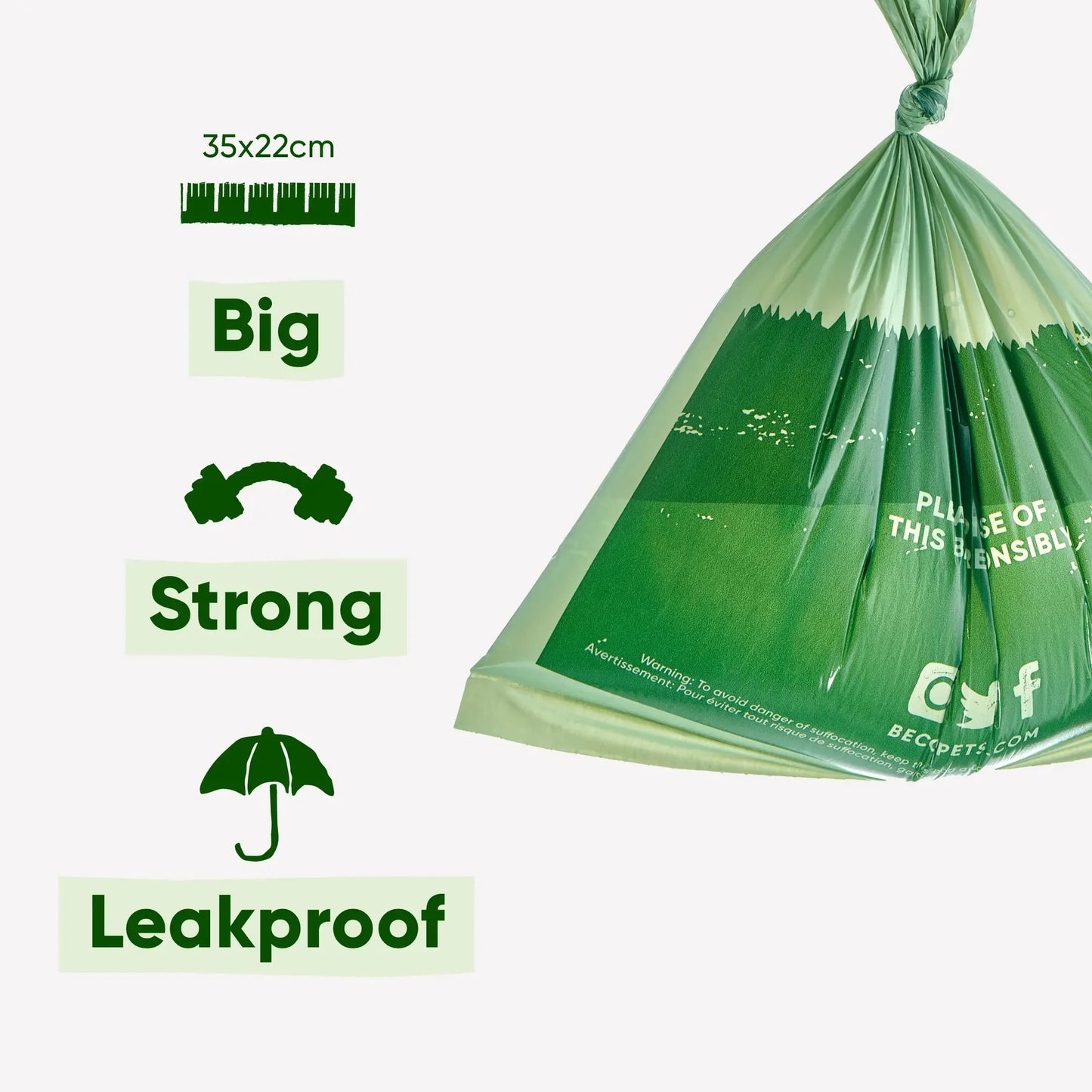 Beco Super Strong Extra Large Poop Bags - Unscented