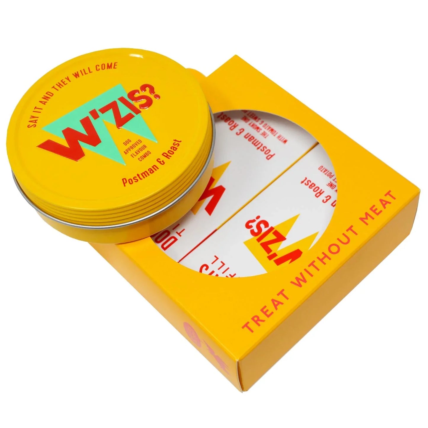 W'ZIS? Dog Treat Tin with Postman & Roast Dog Treats