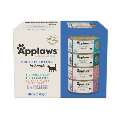 Applaws Fish Cat Can Selection Pack (12 x 70g)