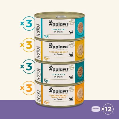 Applaws Cat Can Mixed Selection Pack (12 x 70g)