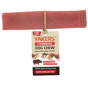 Yakers Longer Lasting Strawberry Dog Chew