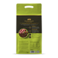 Green and black AATU pet food packaging with text and images of pet food.
