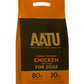 AATU chicken dry dog food package on a white background