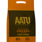 AATU chicken dry dog food packaging on a white background