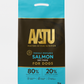 A bag of AATU Salmon 5kg Dog Food on a white background.