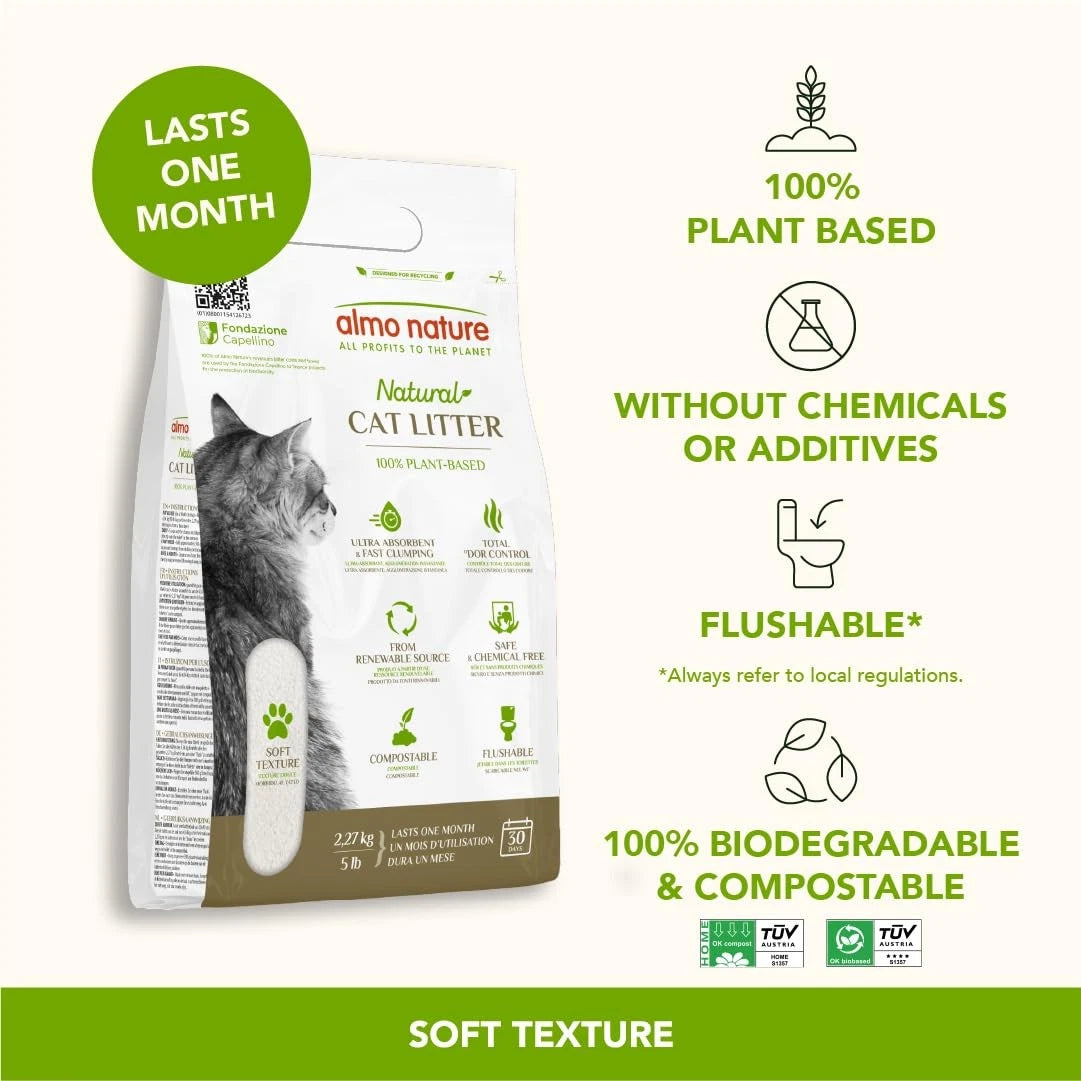 Almo Nature Ecological Cat litter Clumping Biodegradable
