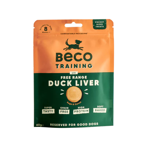 Beco Free Range Duck Liver with Sage & Carrot Dog Treats