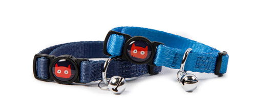 DoodleCat Cat Collar Duo Set - Cornflower & Indigo