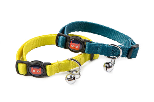 DoodleCat Cat Collar Duo Set - Citrus & Teal