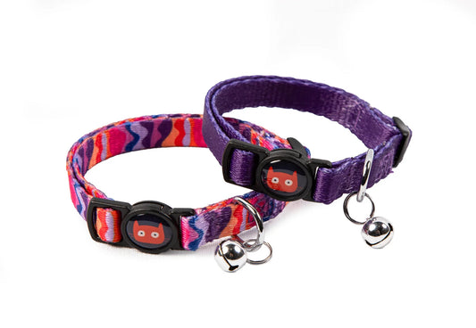 DoodleCat Cat Collar Duo Set - Violet & Dunes