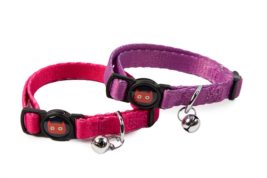 DoodleCat Cat Collar Duo Set - Fuchsia & Blush
