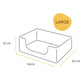 Fantail Mellow Snooze Pearl Grey Basket Dog Bed