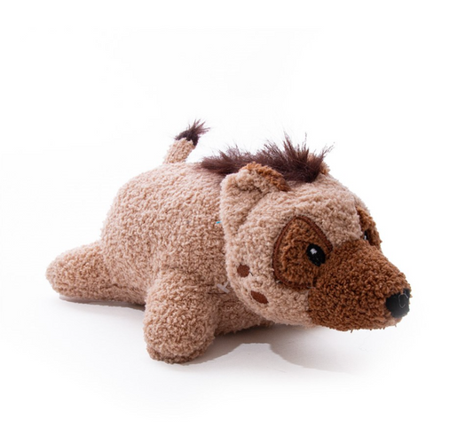 Great & Small Stay Wild Hyena Cuddle & Play Soft Dog Toy