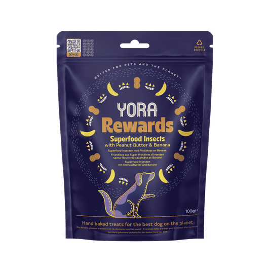 Yora Rewards Peanut Butter & Banana Dog Treats 100g