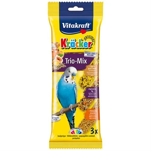 Vitakraft Budgie Triple Sticks Honey/Egg/Fruit