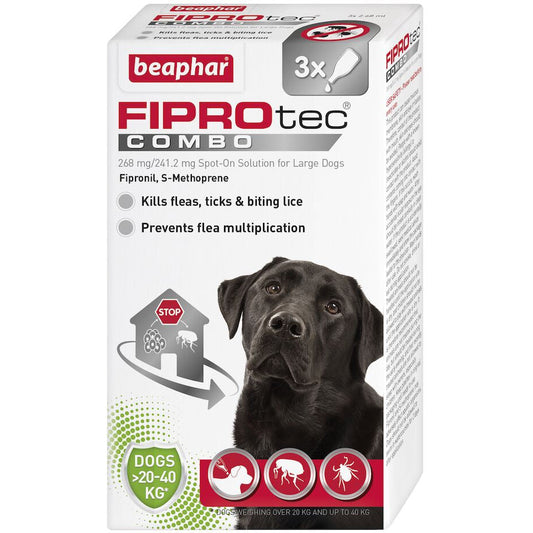 Beaphar FIPROtec COMBO Flea & Tick Spot-On for Dogs (20-40kg)