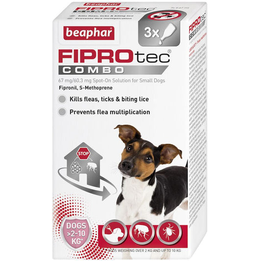 Beaphar FIPROtec COMBO Flea & Tick Spot-On for Dogs (2-10kg)
