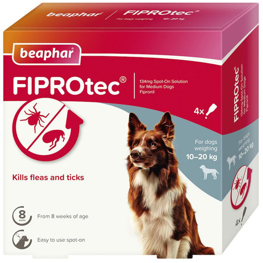 Beaphar FIPROtec Flea & Tick Spot-On for Dogs (10-20kg)