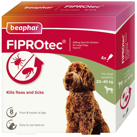 Beaphar FIPROtec Flea & Tick Spot-On for Dogs (20-40kg)