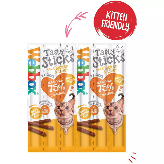 Webbox Tasty Sticks Chicken & Liver Cat Treats