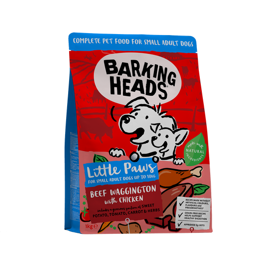Barking Heads Little Paws Dry Beef Waggington with Chicken Dog Food