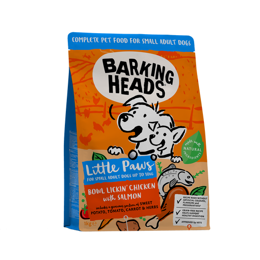 Barking Heads Little Paws Dry Bowl Lickin' Chicken with Salmon Dog Food