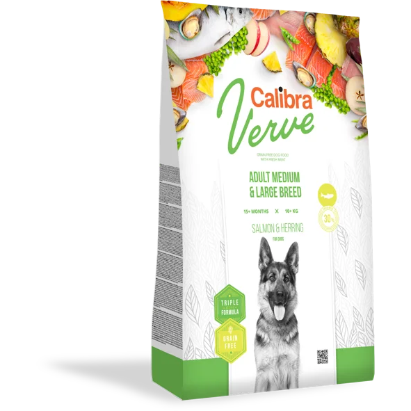 Calibra Dog Verve Grain-Free Adult Medium & Large Breed Salmon & Herring