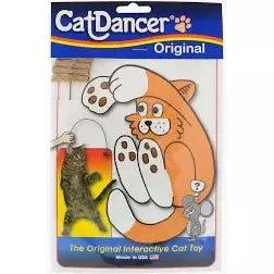 The product image shows the packaging of The Original Cat Dancer Cat Toy, featuring an illustration of a cat with a spring steel wire toy.