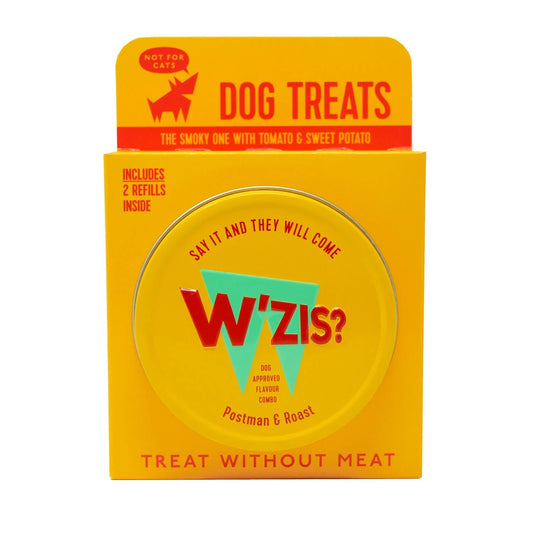 W'ZIS? Dog Treat Tin with Postman & Roast Dog Treats